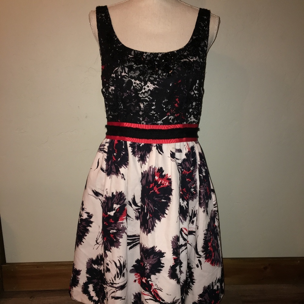 Anthropologie Peter Som Brushstroke Blossom Sz 10